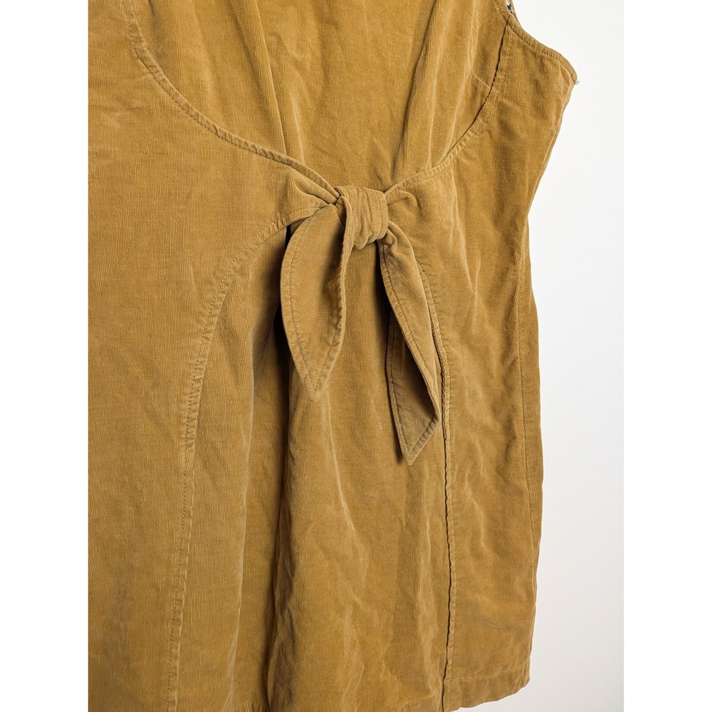 Anthropologie‎ Holding Horses Womens 12 Mustard Yellow Corduroy Sleeveless Dress - Picture 4 of 15